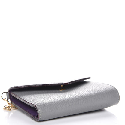Christian Dior Bullcalf Diorissimo Medium Envelope Wallet Gris 5 of 8