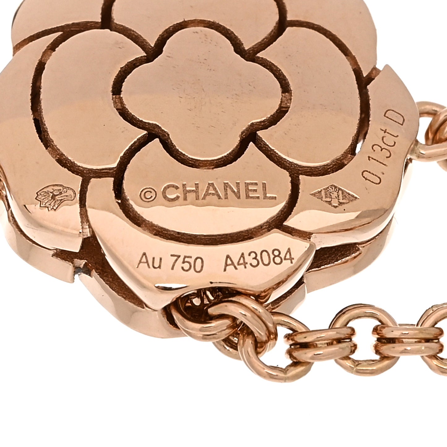 18K Rose Gold Diamond Extrait de Camelia Bracelet