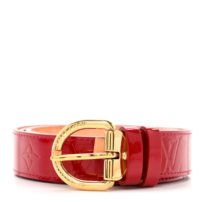 Louis Vuitton Vernis Ceinture 30mm Belt 90 36 Rouge 1 of 7