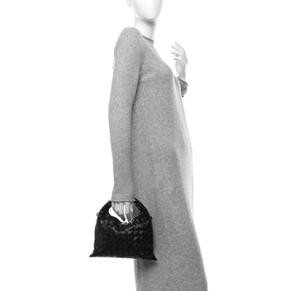Bottega Veneta Calfskin Intrecciato Mini Hop Black 2 of 10