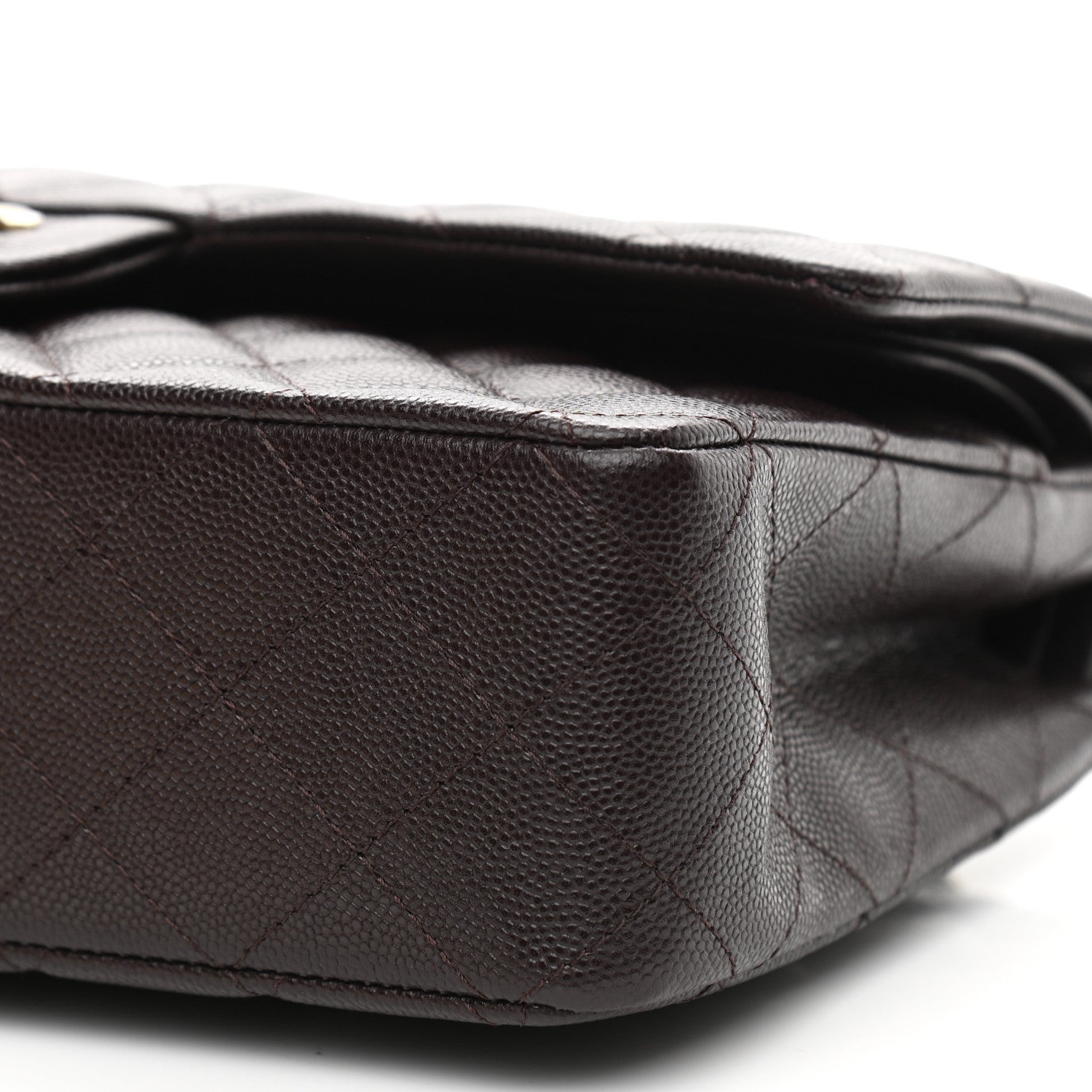 Chanel Caviar Quilted Medium Double Flap Dark Brown 9 of 9