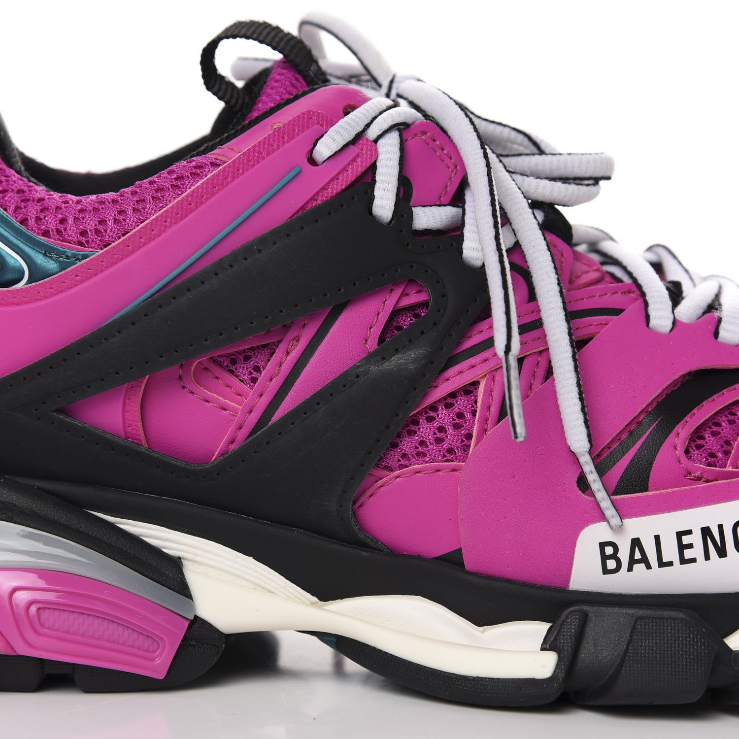 Balenciaga Mesh Fabric Womens Track Sneakers 37 Pink Black 8 of 9