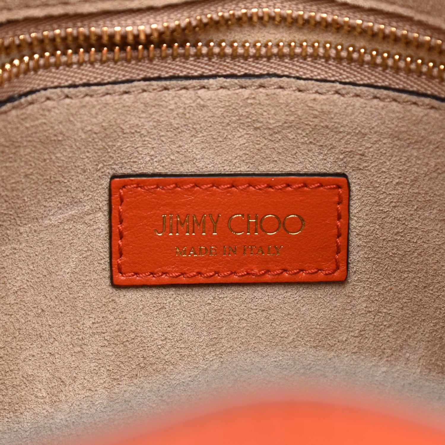 Jimmy Choo Grainy Goatskin Bon Bon Bucket Bag Orange 6 of 11
