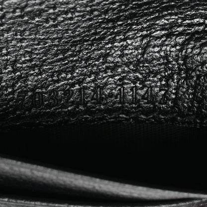 Gucci Textured Dollar Calfskin Horsebit Card Holder Black 7 of 8