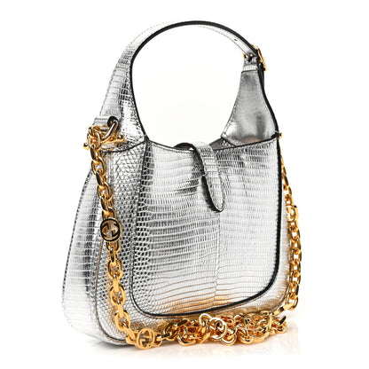 Gucci Lizard Mini Jackie 1961 Silver 3 of 10