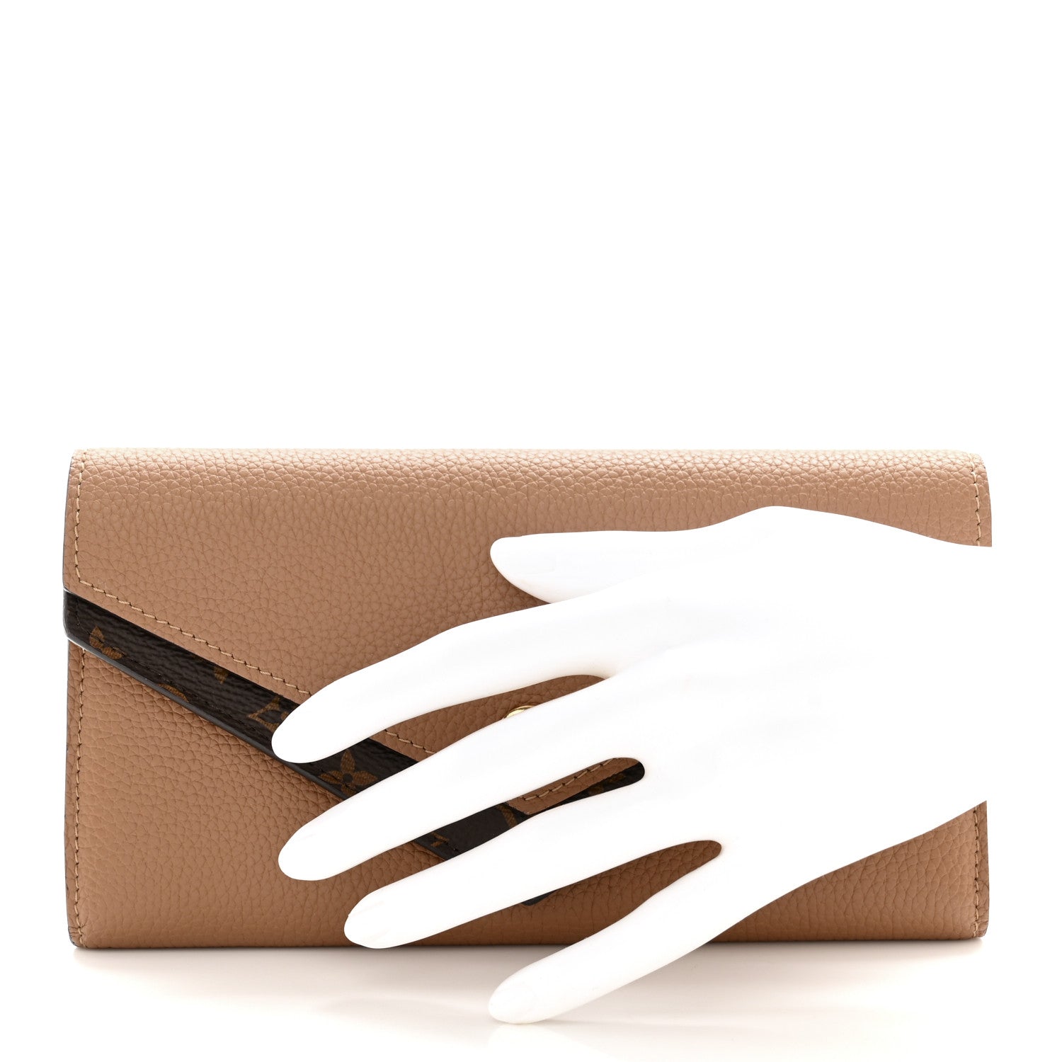 Louis Vuitton Calfskin Double V Wallet Sesame 2 of 9