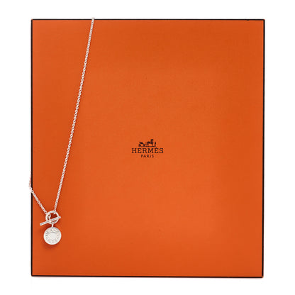 Hermes Sterling Silver Amulettes H Confettis Pendant Necklace 4 of 4