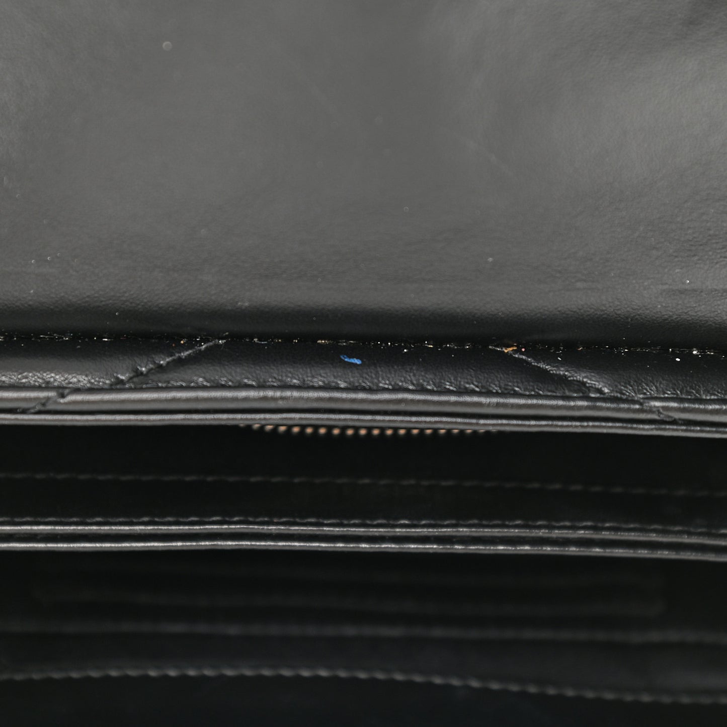 Calfskin Y Quilted Monogram Toy Loulou Crossbody Bag Black