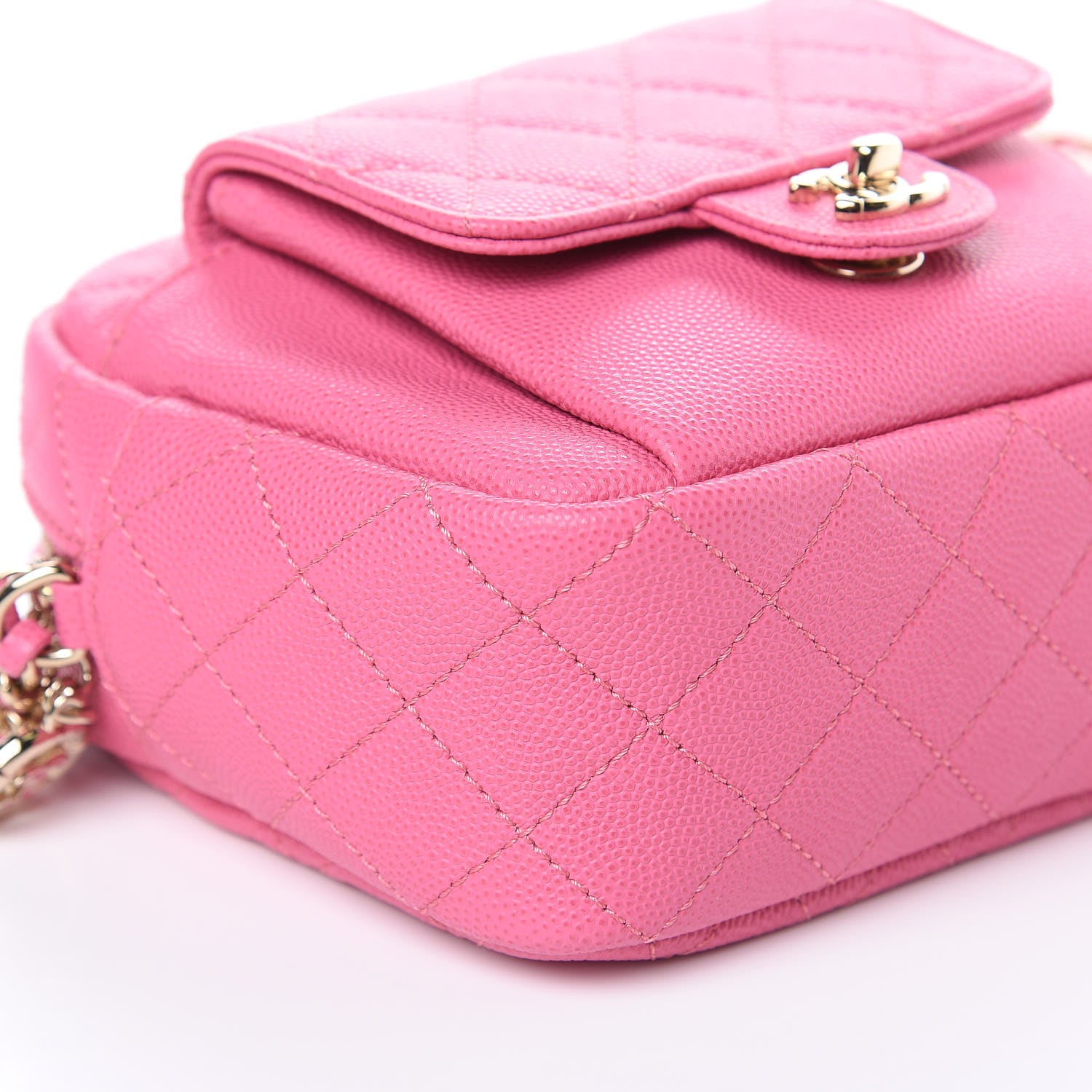 Chanel Caviar Quilted CC Day Camera Case Pink 8 of 9