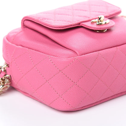 Chanel Caviar Quilted CC Day Camera Case Pink 8 of 9
