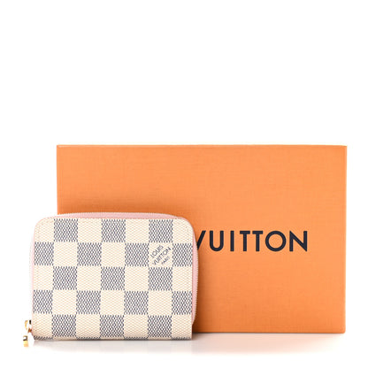 Louis Vuitton Damier Azur Zippy Coin Purse Rose Ballerine 8 of 8