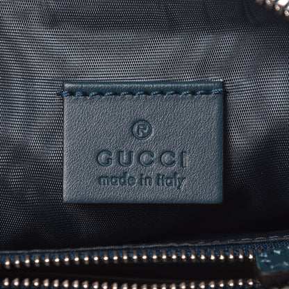 Gucci X SEGA Calfskin GUCCY Stars Mini Dome Shoulder Bag Dusty Turquoise Gold 6 of 9