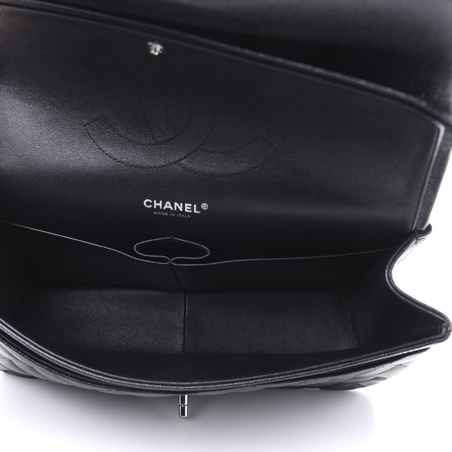 Chanel Iridescent Caviar Quilted Jumbo Double Flap Black 5 of 11