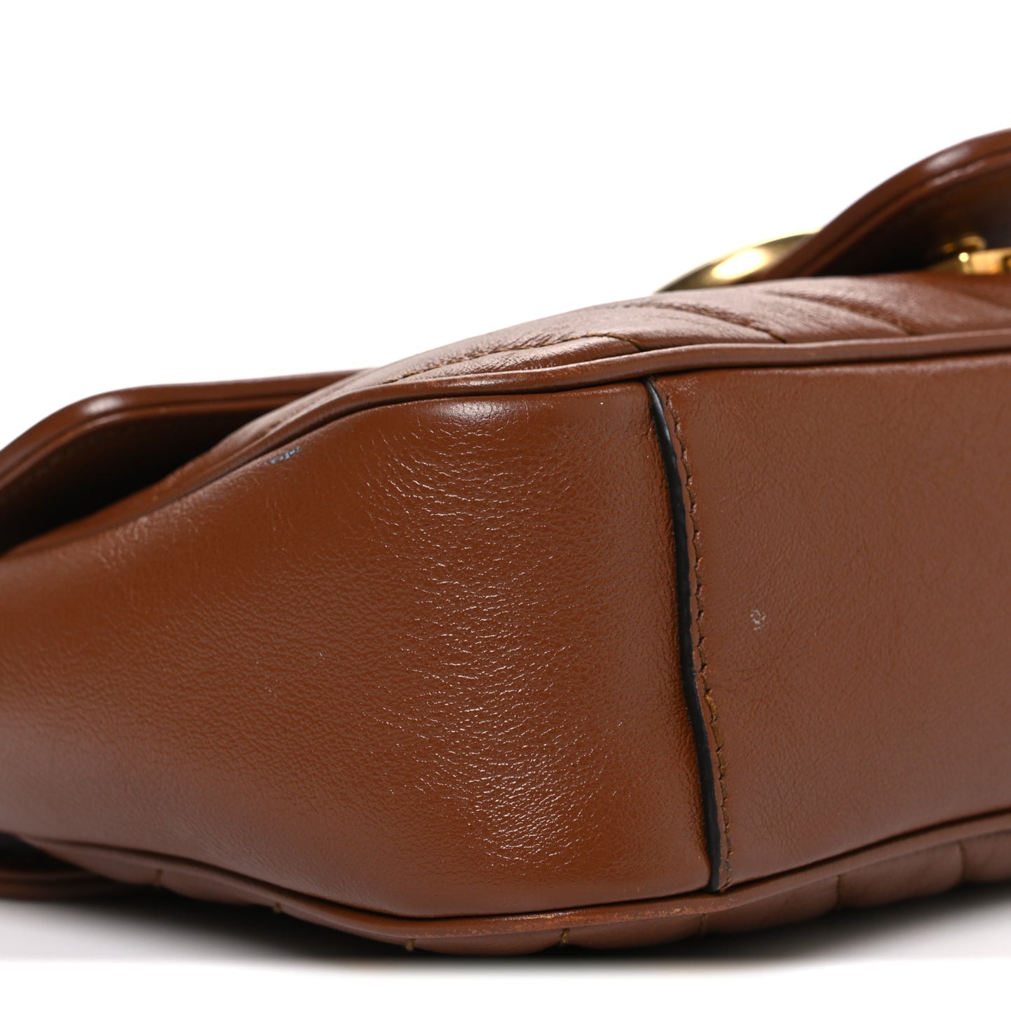 Azalea Calfskin Matelasse Diagonal Small GG Marmont Shoulder Bag Cuir
