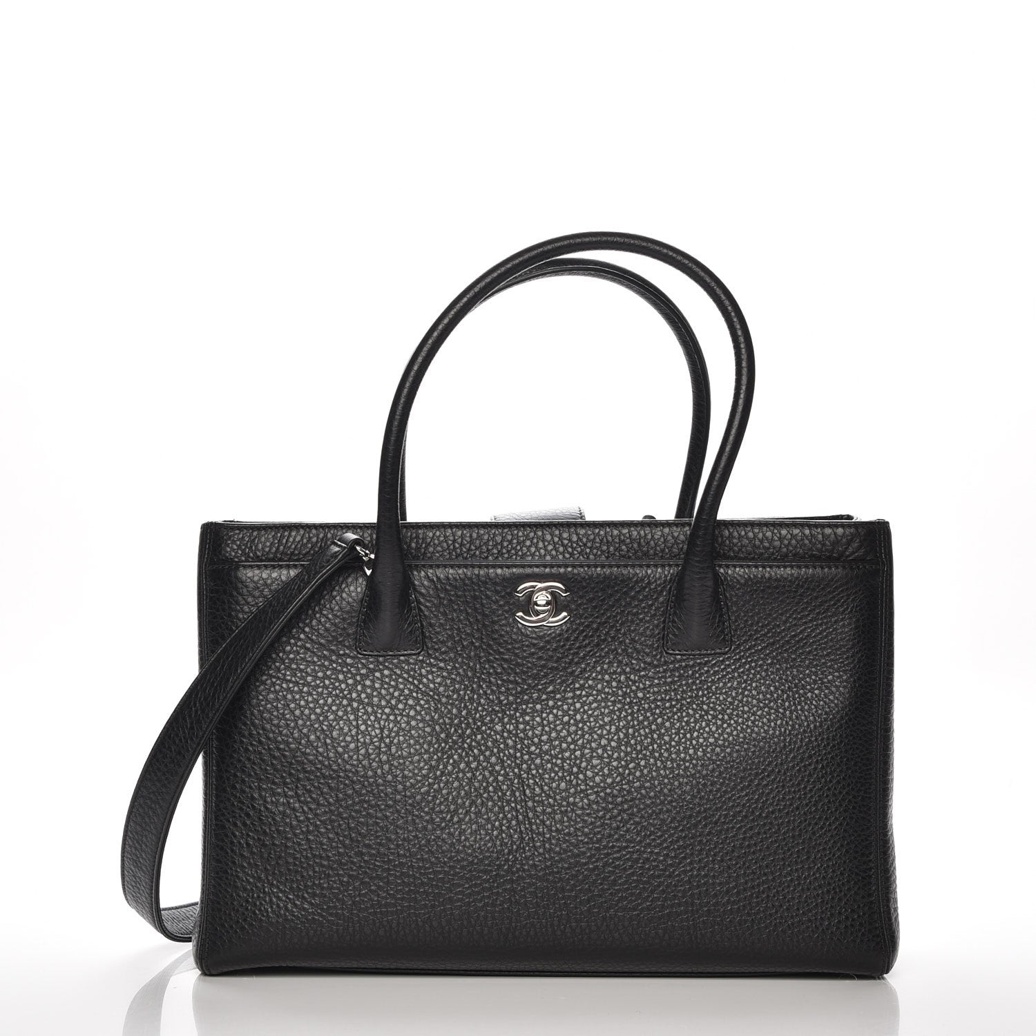 Chanel Deerskin Cerf Executive Shopper Tote Black 9 of 10