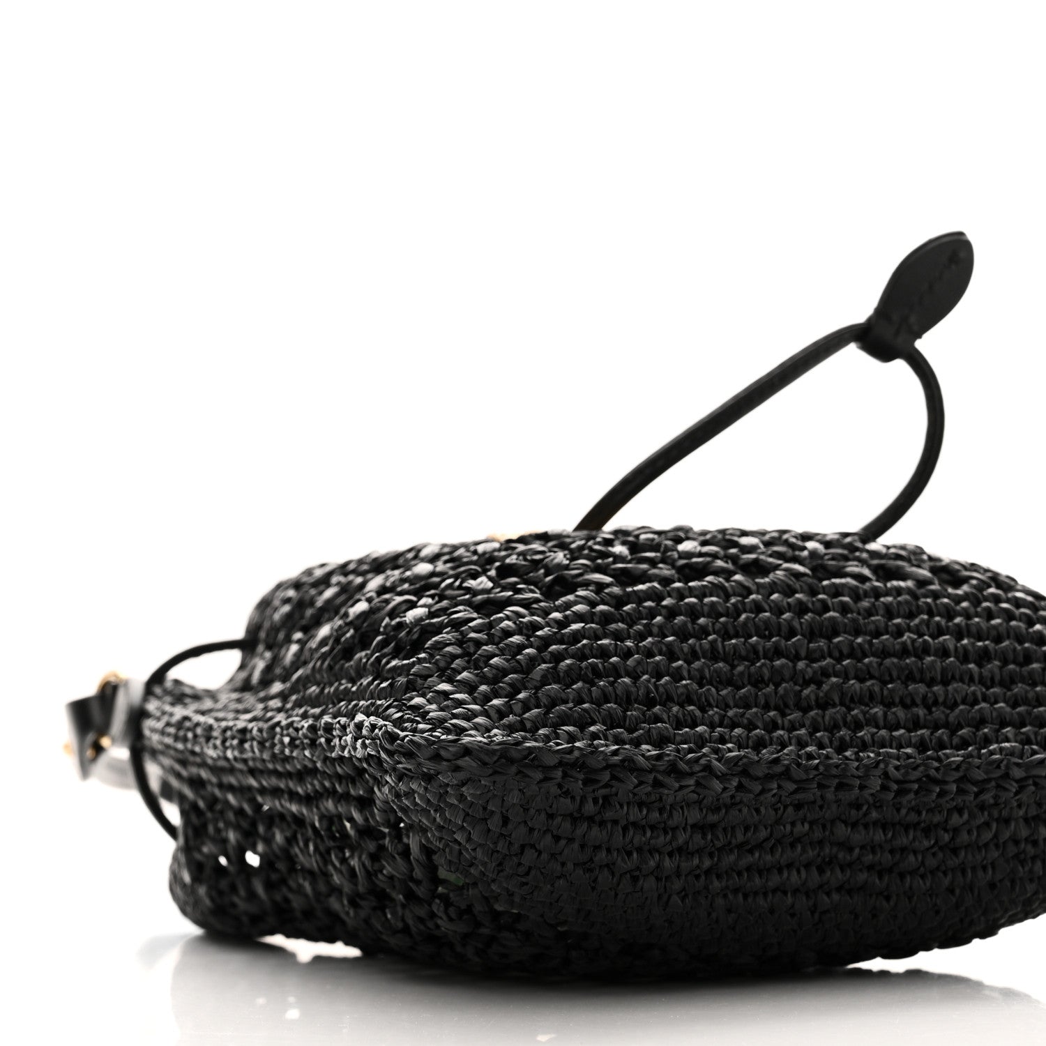 Miu Miu Raffia Shoulder Bag Black 8 of 9