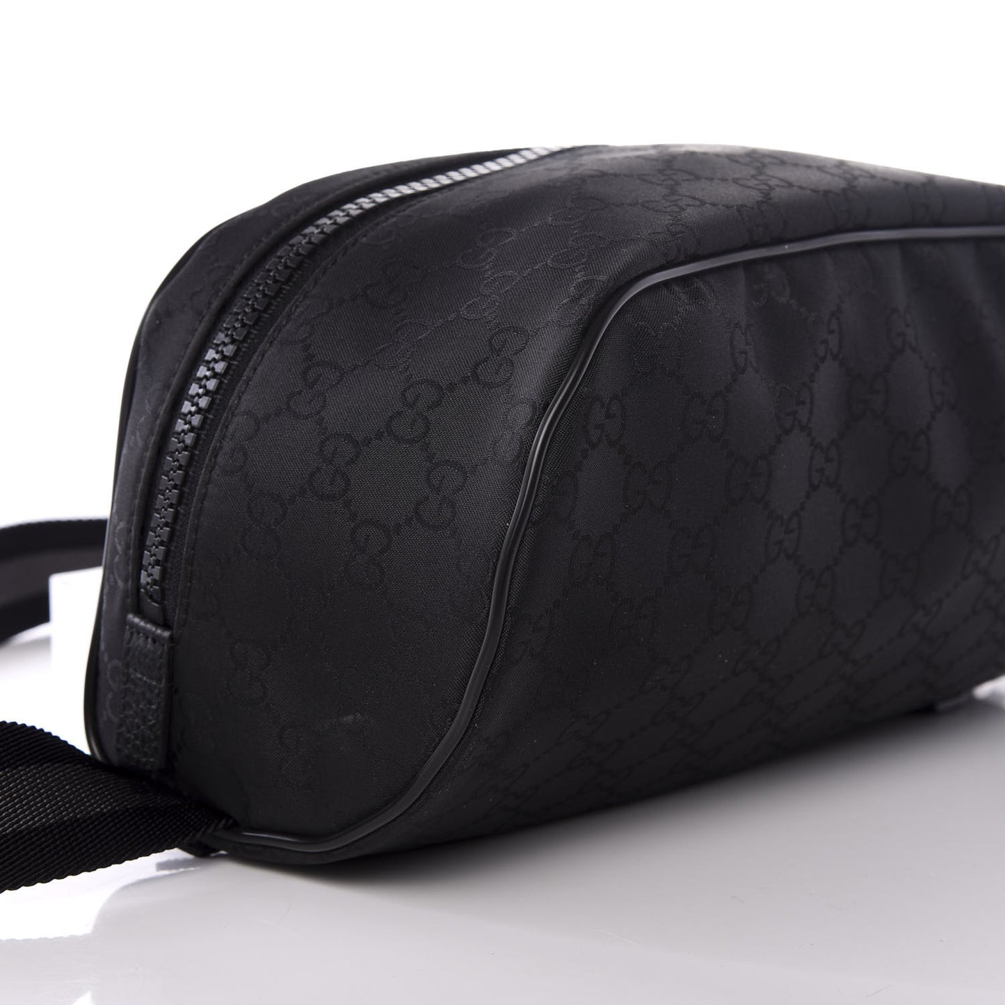 Nylon Monogram Fanny Pack Belt Bag Black