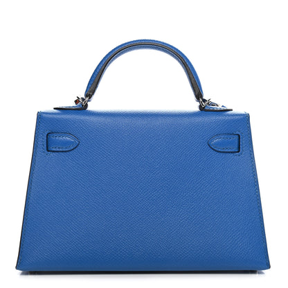 Hermes Epsom Mini Kelly Sellier 20 Bleu Zellige 3 of 28