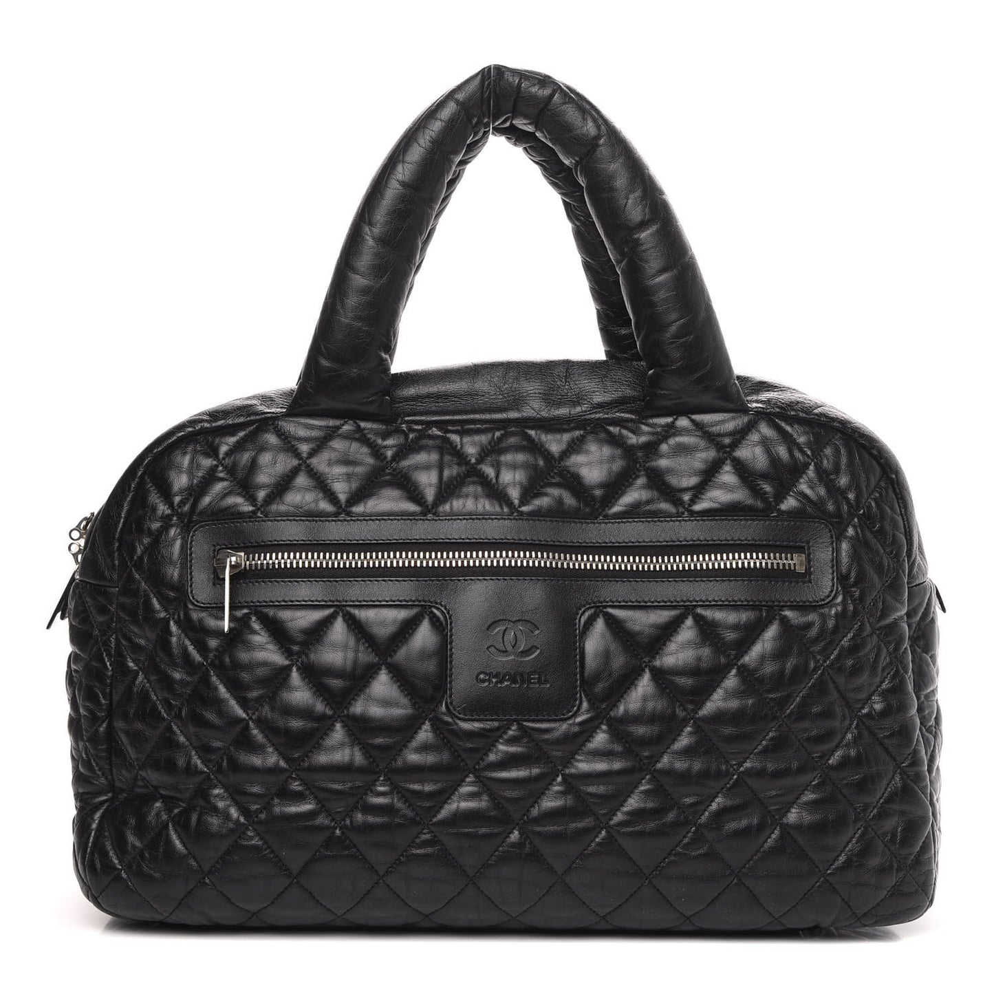 Lambskin Coco Cocoon Bowler Black