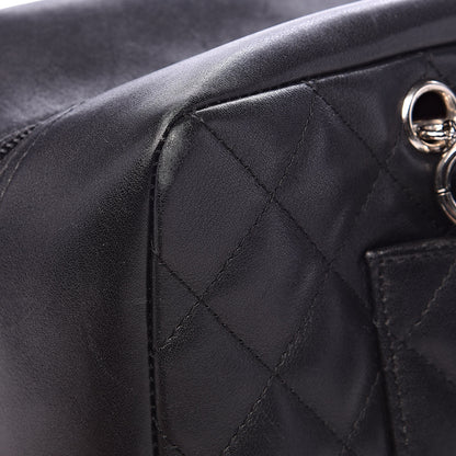 Chanel Calfskin Quilted Large Cambon Bowler Black White 12 of 15