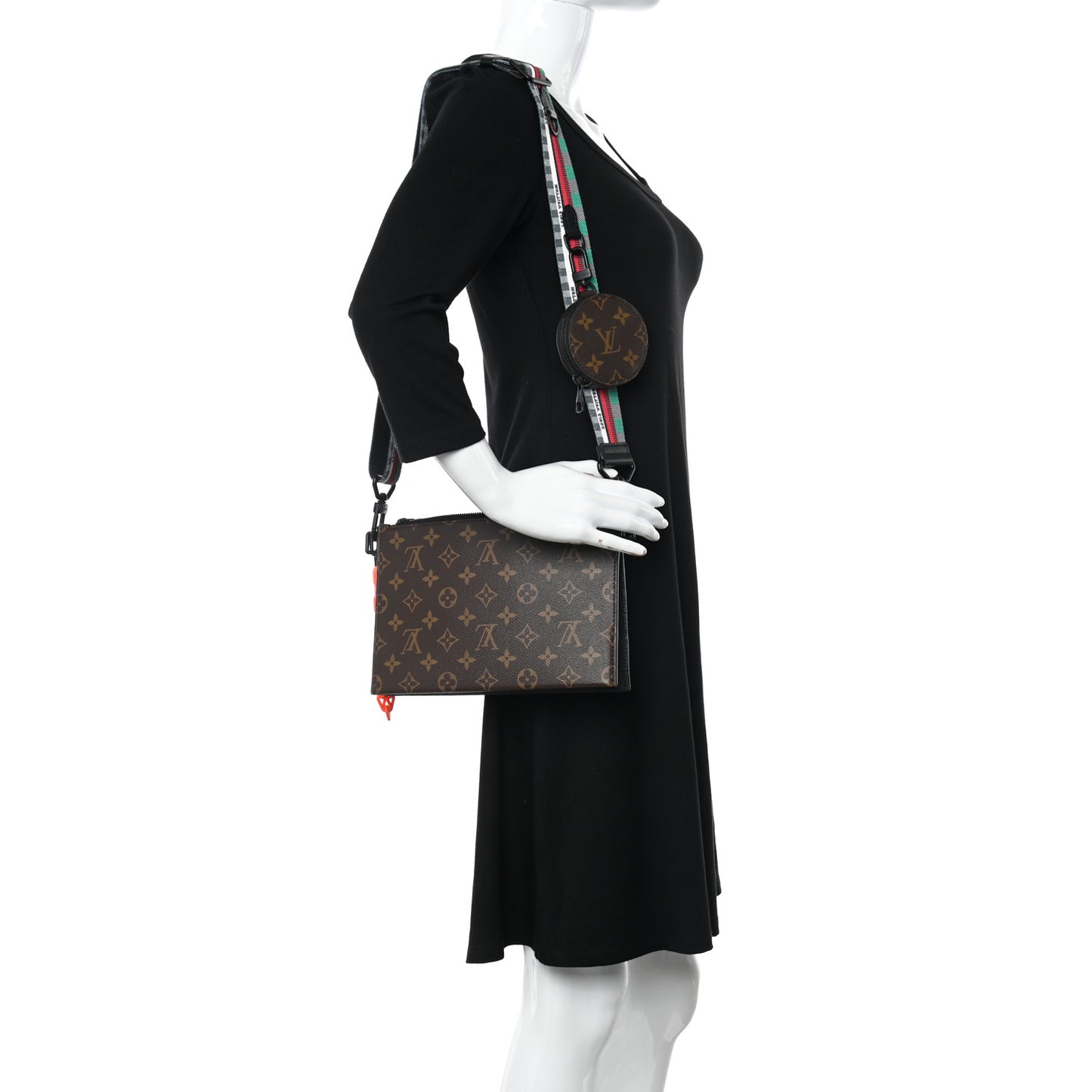 Taurillon Monogram Trio Messenger Black Multicolor