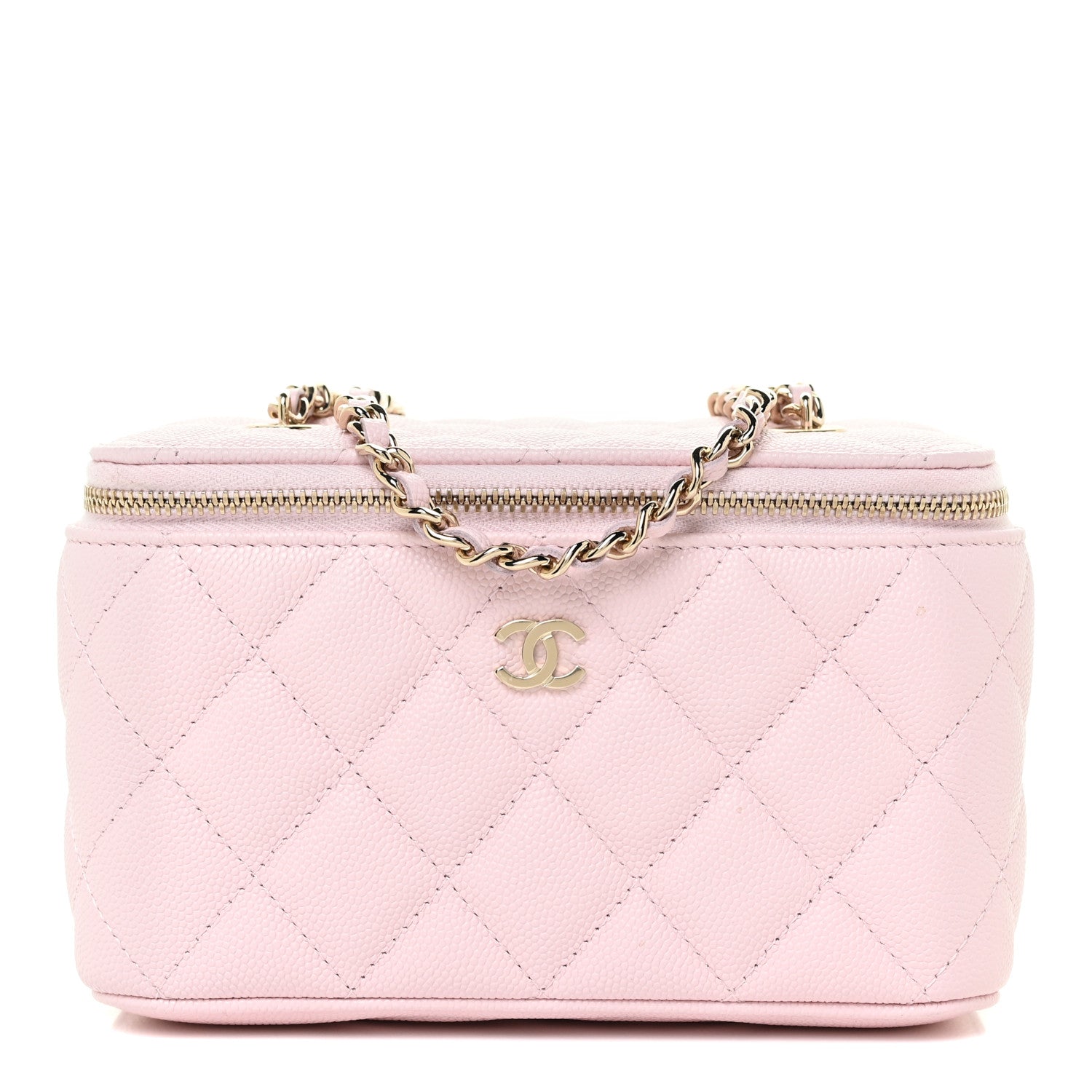 Chanel Caviar Quilted Small Vanity Case With Chain Light Pink 1 of 13