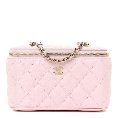 Chanel Caviar Quilted Small Vanity Case With Chain Light Pink 1 of 13