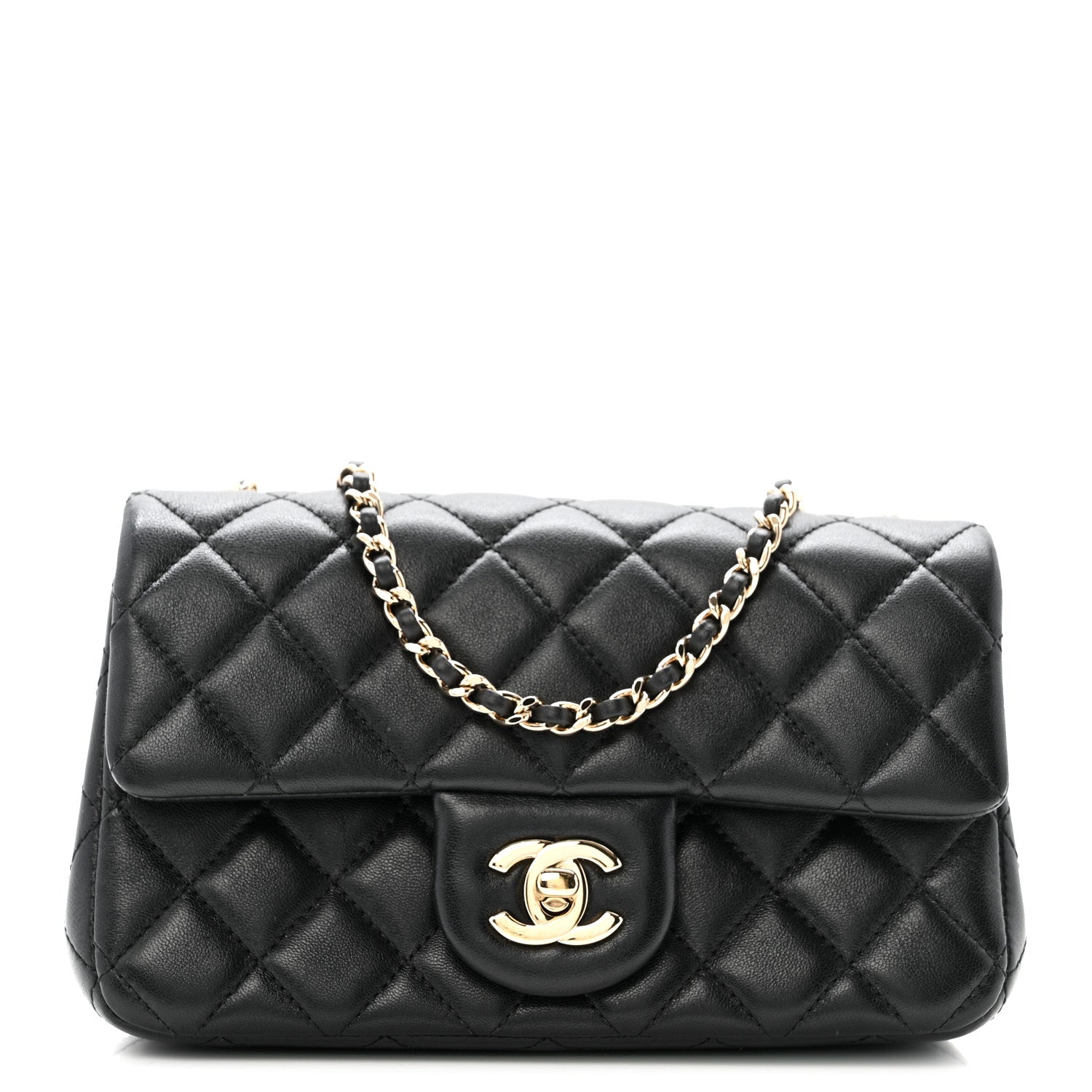 Chanel Lambskin Quilted Mini Rectangular Pearl Crush Flap Black 1 of 14