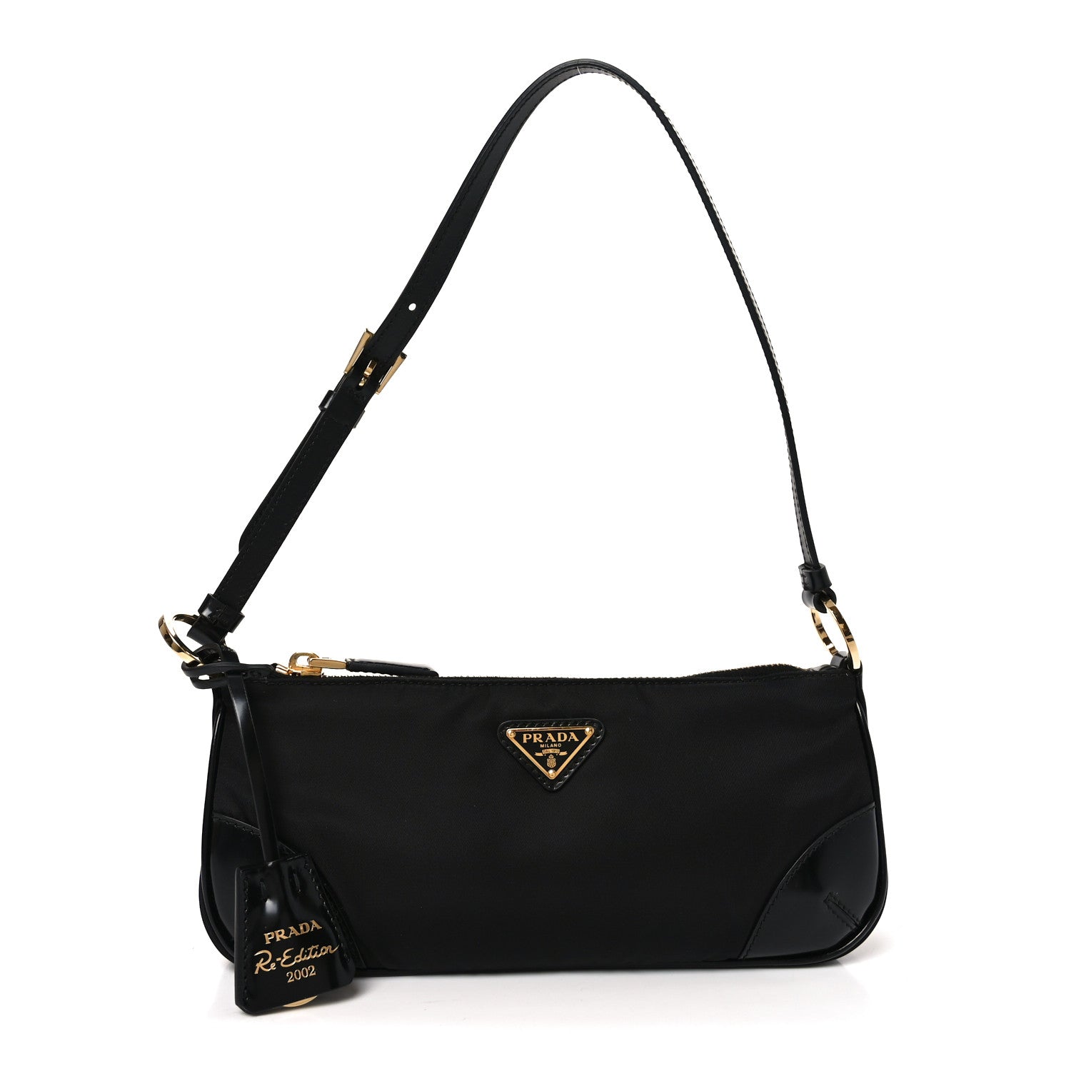 Prada Re-Nylon Spazzolato Re-Edition 2002 Shoulder Bag Black 1 of 9