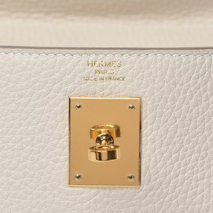 Hermes Taurillon Clemence Kelly Retourne 28 Craie 28 of 46