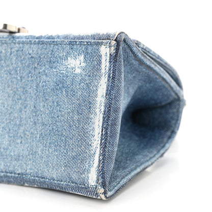 Balenciaga Nappa Denim Printed Small Hourglass Top Handle Bag Denim Blue 10 of 10