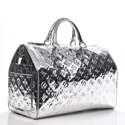 Louis Vuitton Monogram Miroir Speedy 35 Silver 3 of 10
