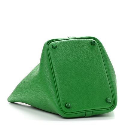 Hermes Taurillon Clemence Monochrome Picotin Lock 18 PM Bambou 4 of 13