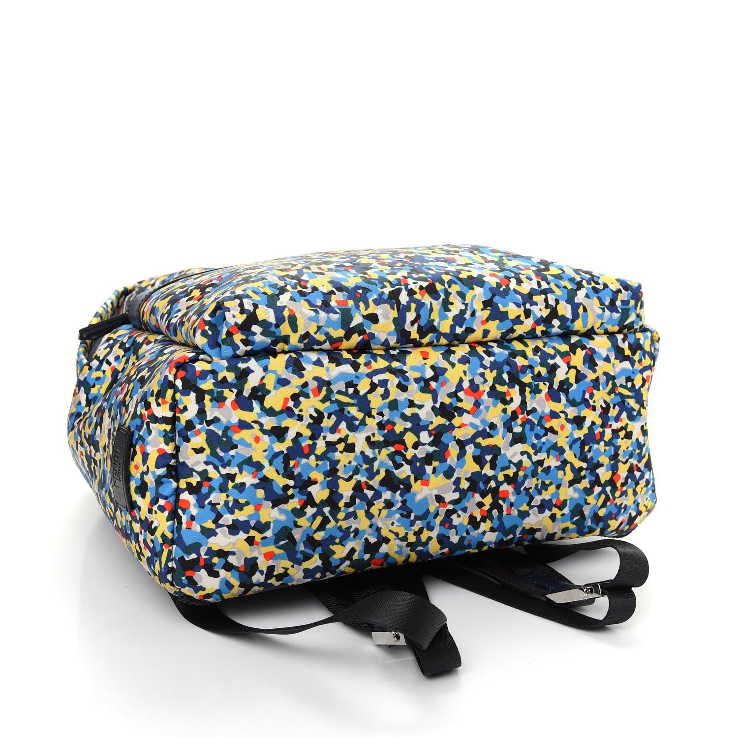 Fendi Nylon Vitello Elite Flamingo Granite Lightning Monster Eyes Backpack Multicolor Lavagna 3 of 8