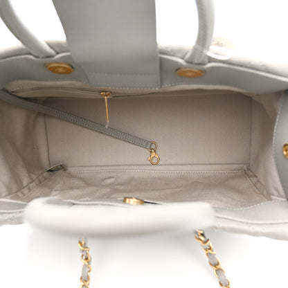 Chanel Caviar Quilted Coco Handle Shopping Tote Grey 5 of 12