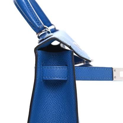 Hermes Epsom Mini Kelly Sellier 20 Bleu Zellige 17 of 28