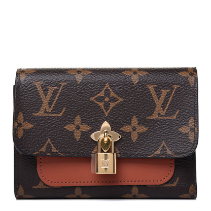 Louis Vuitton Monogram Flower Lock Compact Wallet Caramel 1 of 13