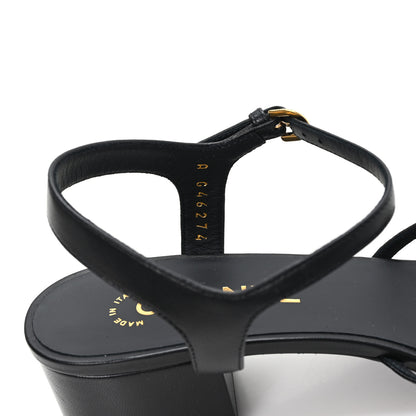 Chanel Lambskin Crystal CC Sandals 40 Black 9 of 10