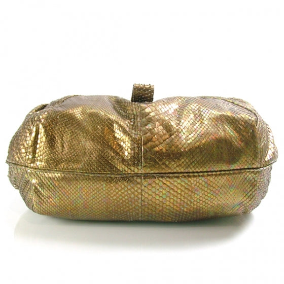 Metallic Python Chain Spy Gold