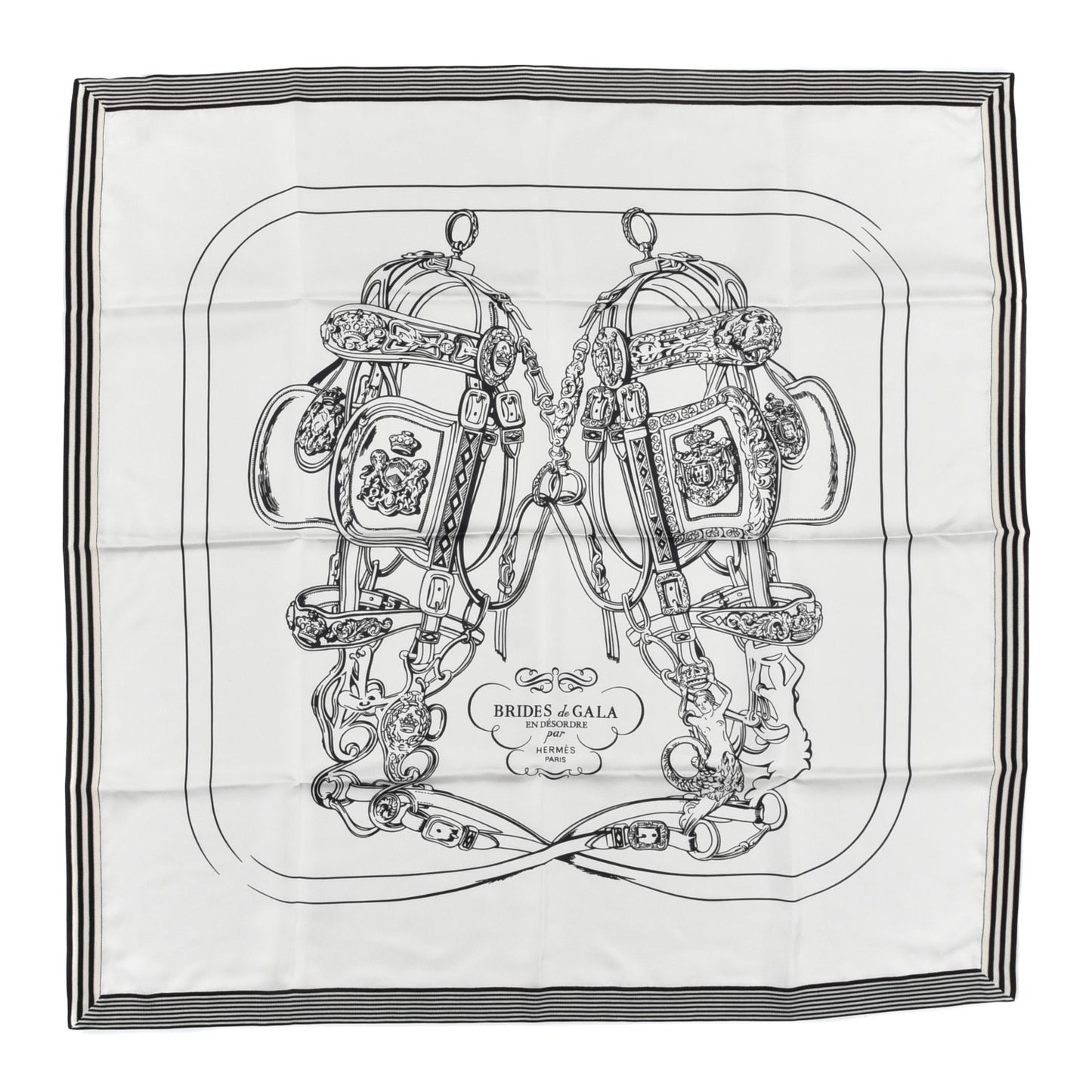 Silk Brides De Gala Scarf 72 Black White