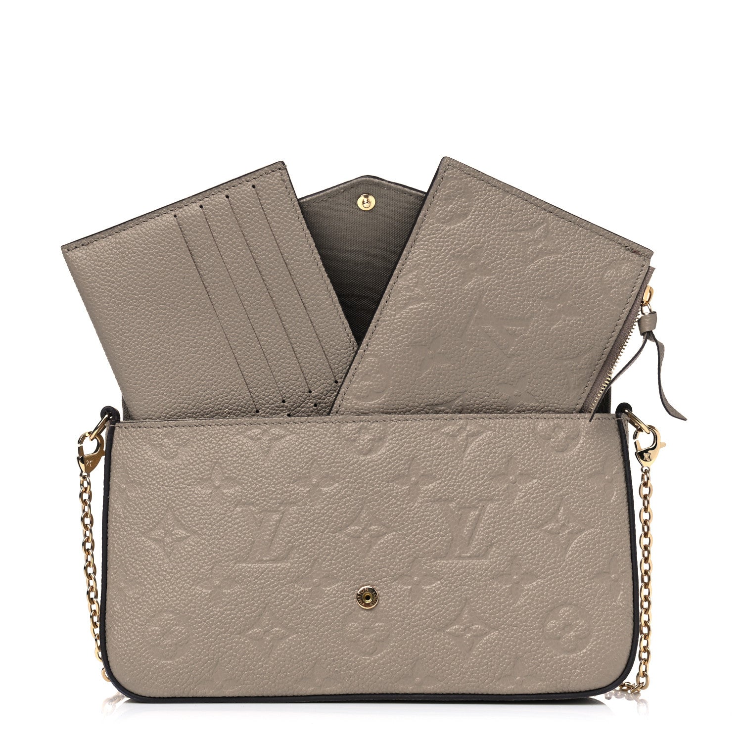 Louis Vuitton Empreinte Pochette Felicie Chain Wallet Tourterelle 7 of 7