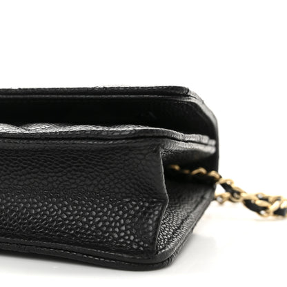Chanel Caviar Quilted Wallet on Chain WOC Black 11 of 12