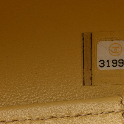 Chanel Lambskin Quilted CC Bubble Vanity Case With Chain Light Yellow 7 of 12
