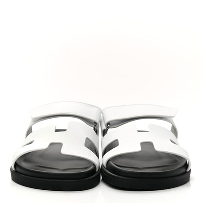 Hermes Calfskin Womens Chypre Sandals 38 White 2 of 9