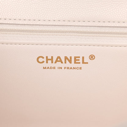 Chanel Caviar Quilted Medium Sweet Classic Flap White 6 of 13