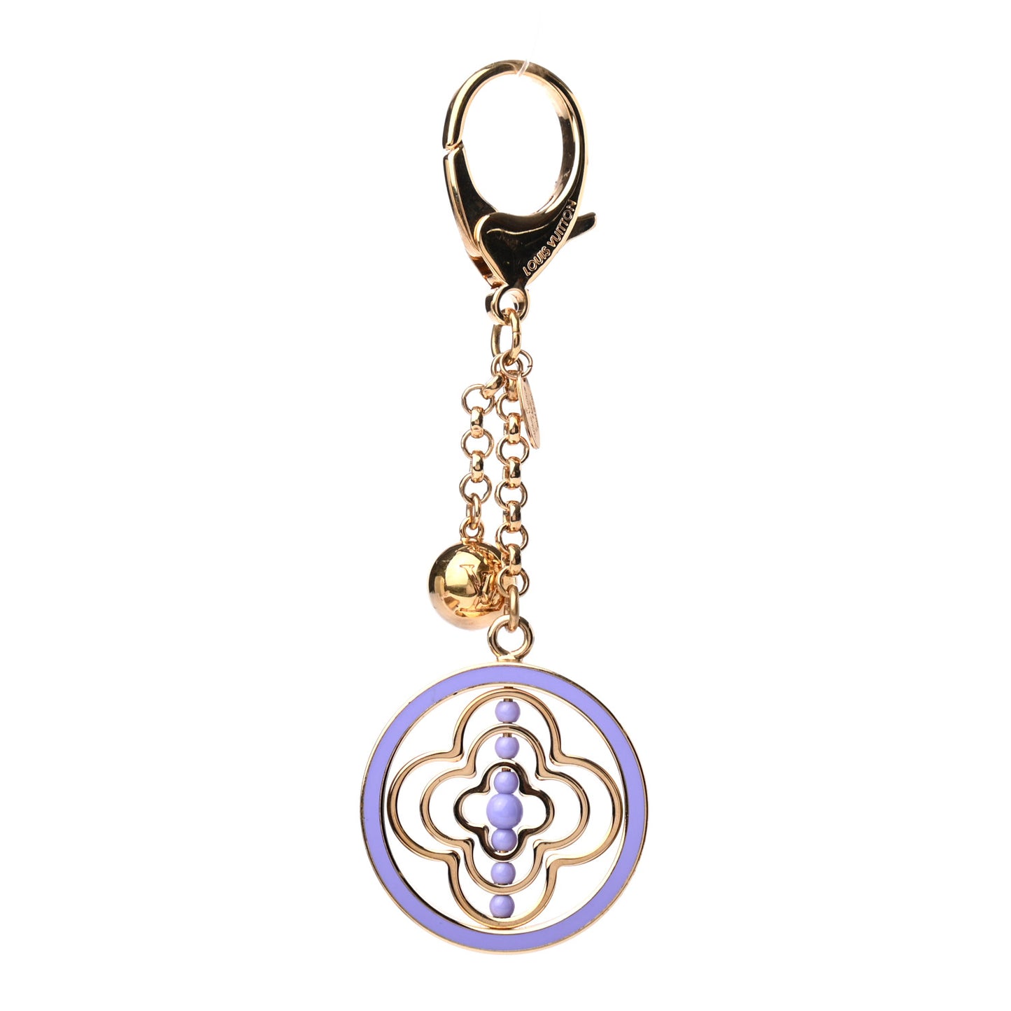 Whirly Flower Bag Charm Lilac