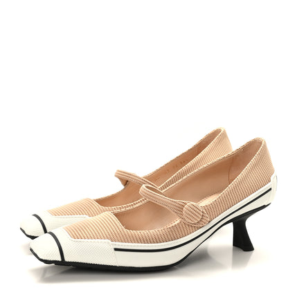 Christian Dior Technical Canvas Rubber D-Motion 55mm Pumps 36.5 Nude 3 of 9