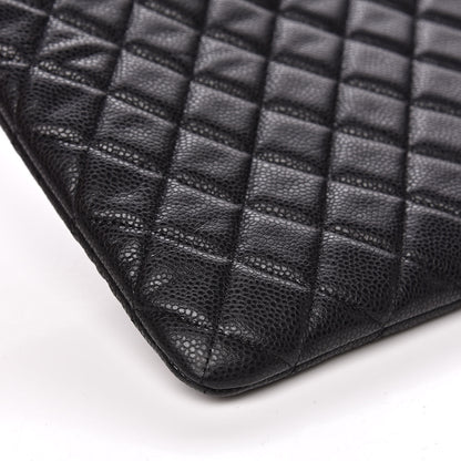 Chanel Caviar Quilted Large Cosmetic Case Black 9 of 10