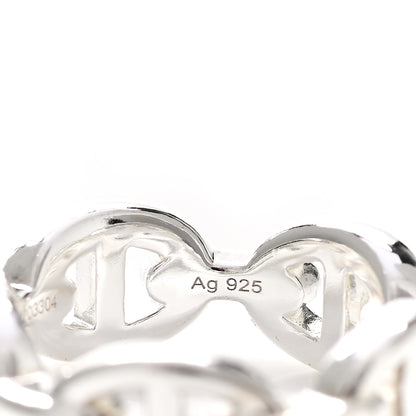 Hermes Sterling Silver PM Chaine d'Ancre Enchainee Band Ring 52 6 6 of 7