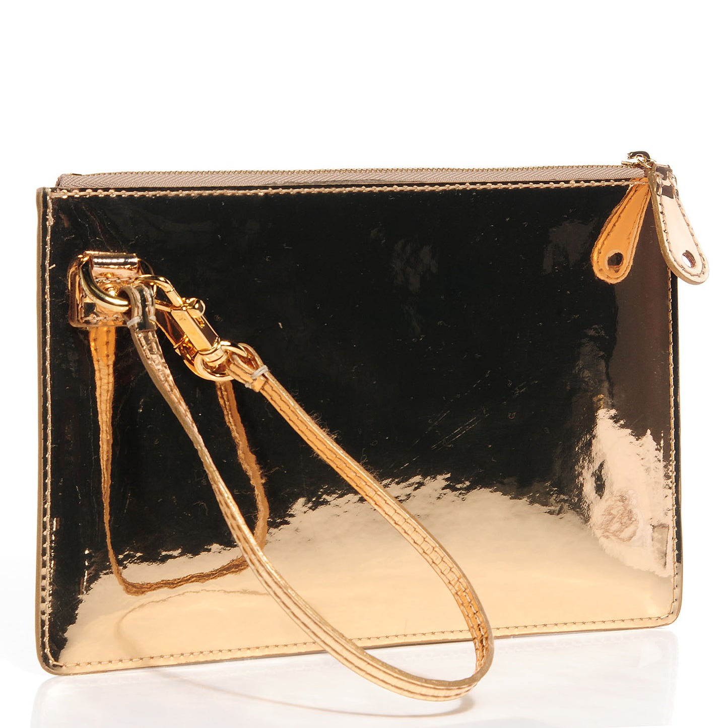 Monogram Miroir Inventeur Pochette Plat Dore Gold